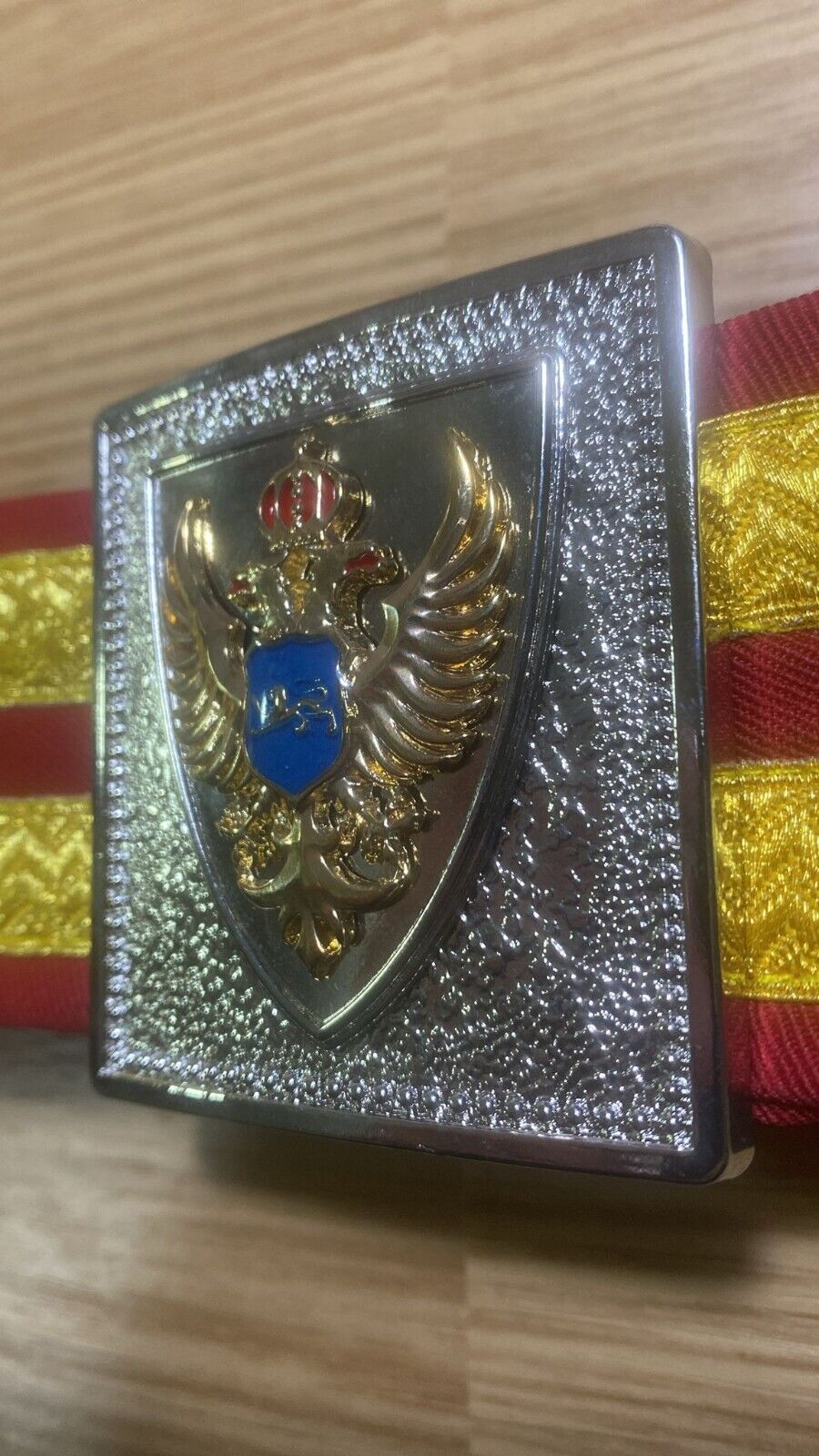 Montenegro - Army Militariy - officer - BELT & BUCKLE Badge Uniform