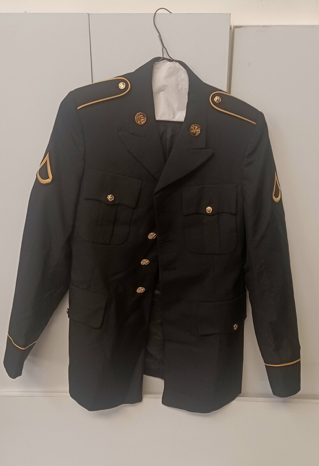 Men\'s Army Blue 450 Service Uniform Coat Size 37 LC 