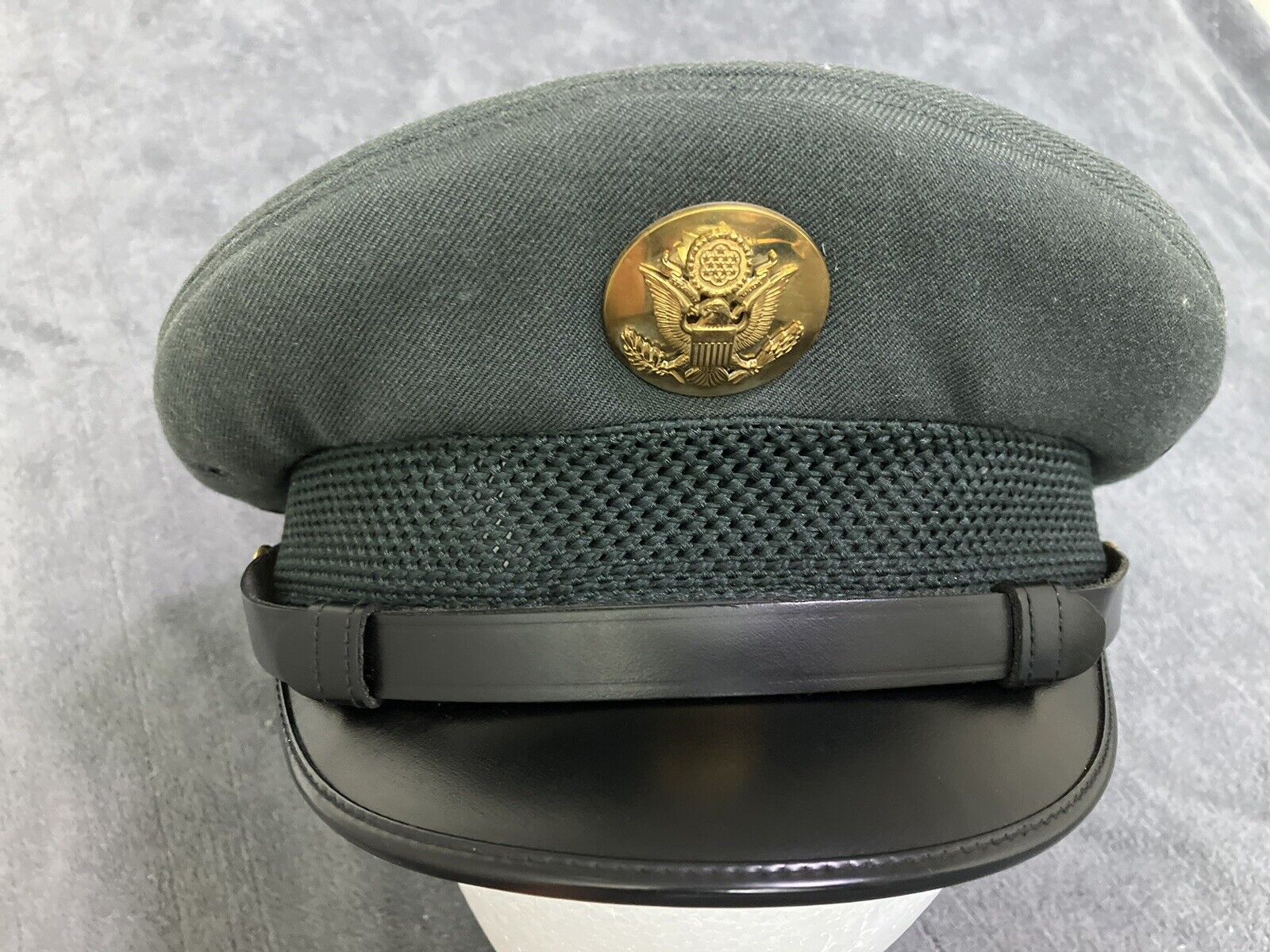 U.S. Army Military Wool Service Cap Wool Serge AG-44 Hat Vietnam Era Size 7 1/8