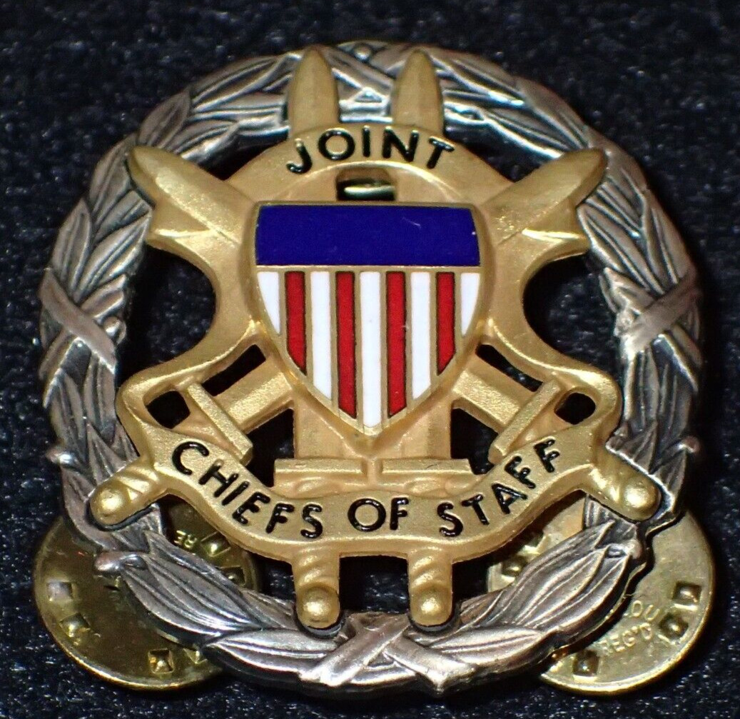 Vintage United States Defense Dept Joint Chiefs of Staff Badge Half Size LIGI