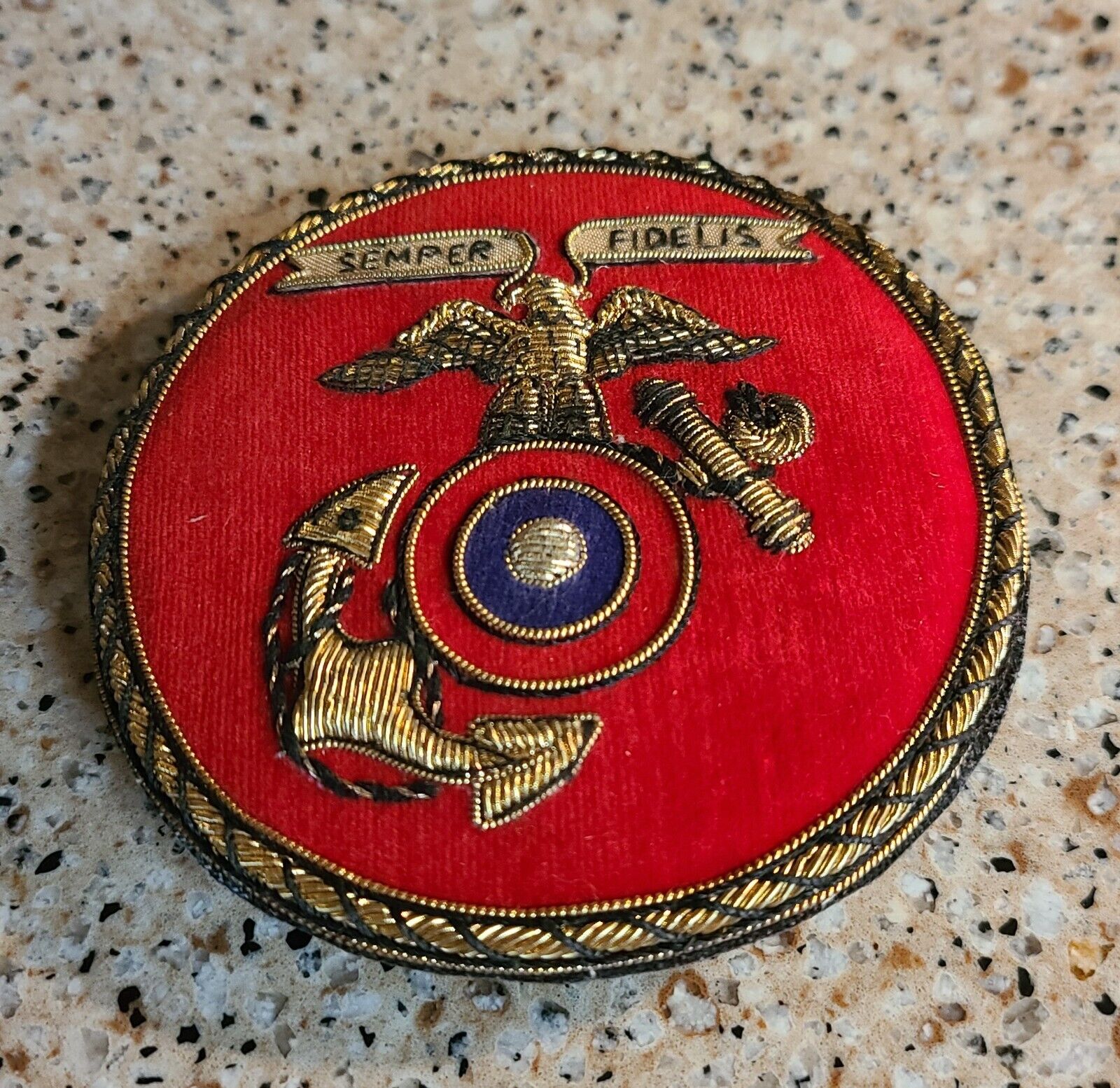 New United States Marine Corps Gold Bullion Crest/Patch  (USMC)