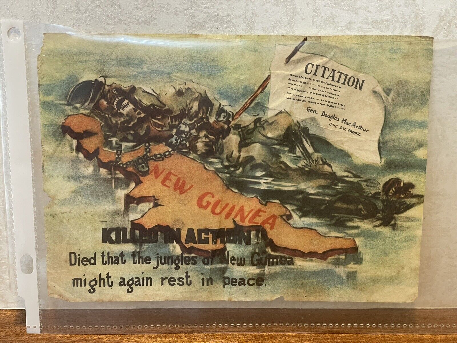 WW2 WWII Japanese Propaganda Leaflet To US Killed In Action New Guinea