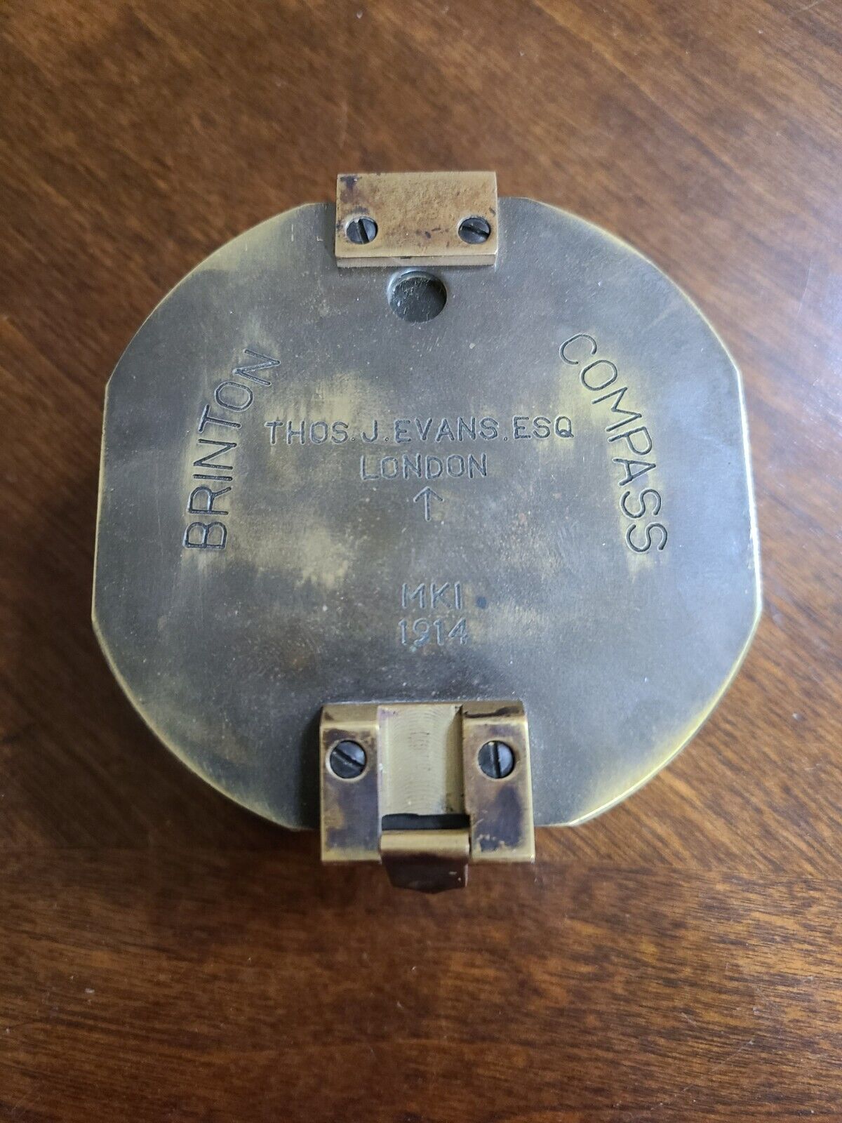 Brinton Compass Thos J Evans Esq London MK1 1914 WW1 Brass For Parts Not Working