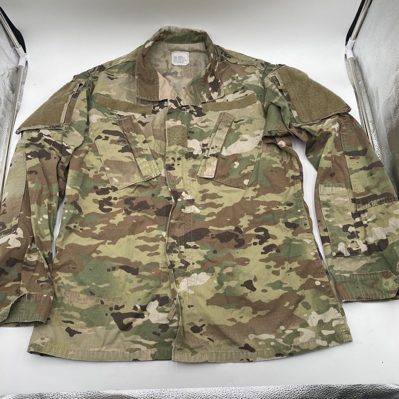 US Army Camo OCP Scorpion Combat Uniform ACU Multicam Coat Small Regular Top