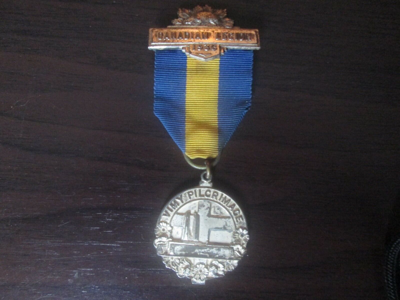 Canadian Legion Vimy Pilgrimage Participants Medal...1936