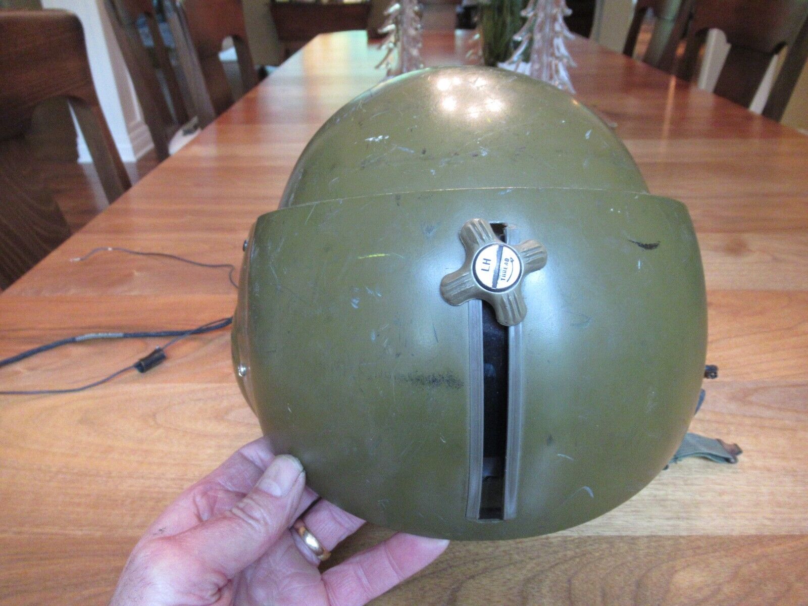 US Army Vietnam War Era Helicopter Pilot Helmet with Insignia