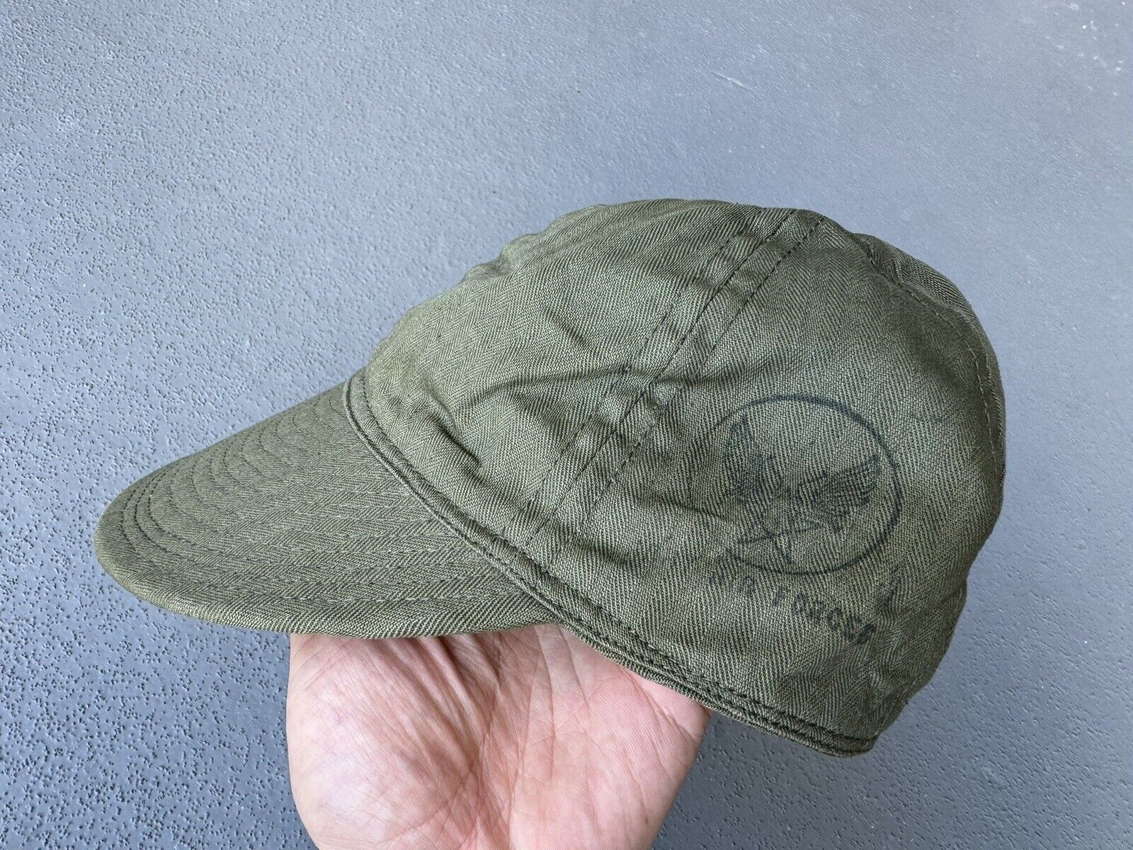 Original WWII Army Air Force A-3 A3 Mechanics Hat Cap 7 1/8