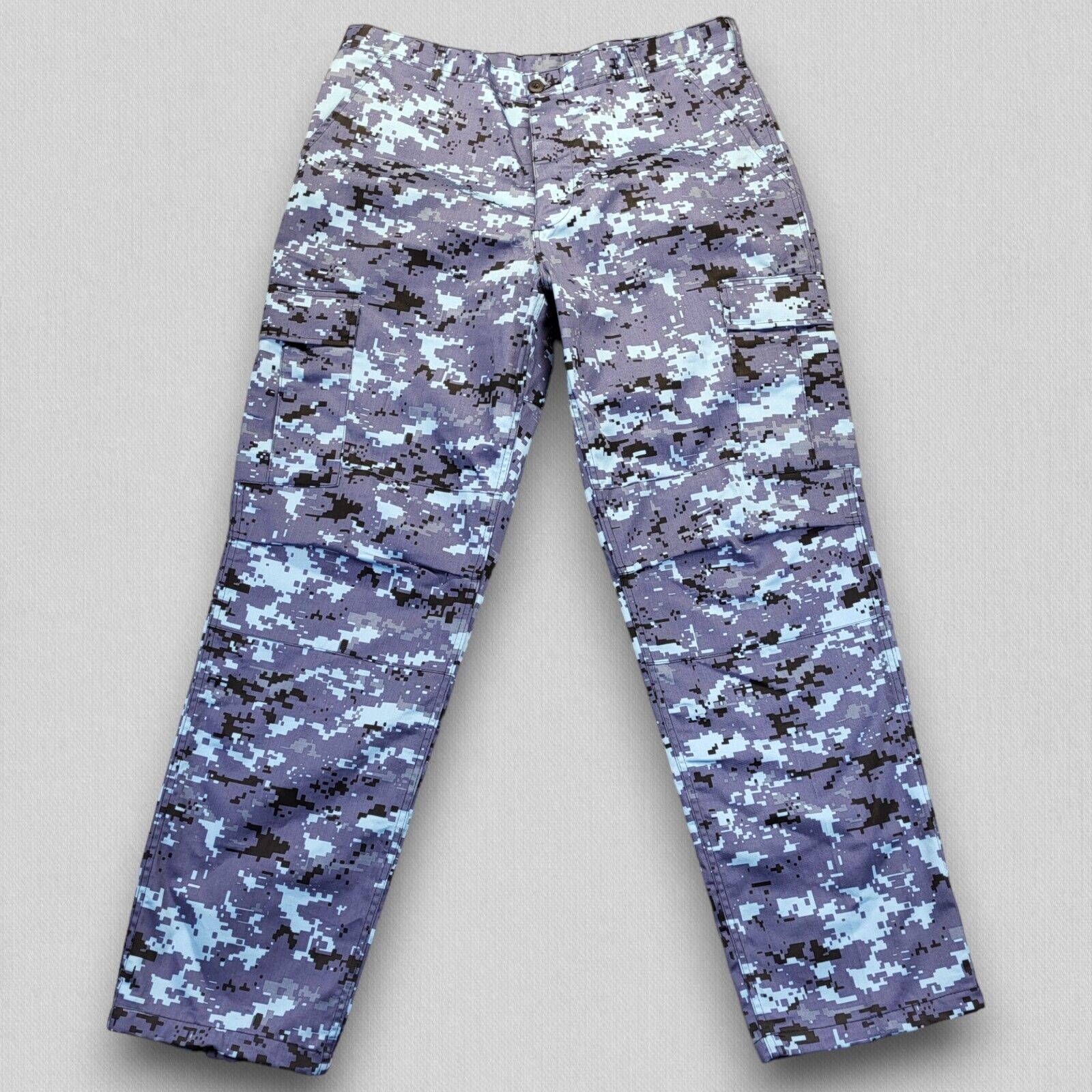 Rothco Military Combat BDU Uniform Pants Adult Large Blue Cargo Digital Camo