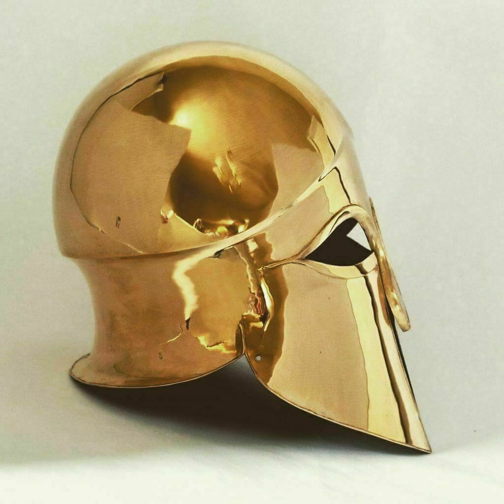 Medieval Greek Helmet Corinthian Helmet Knight Brass plating Helmet