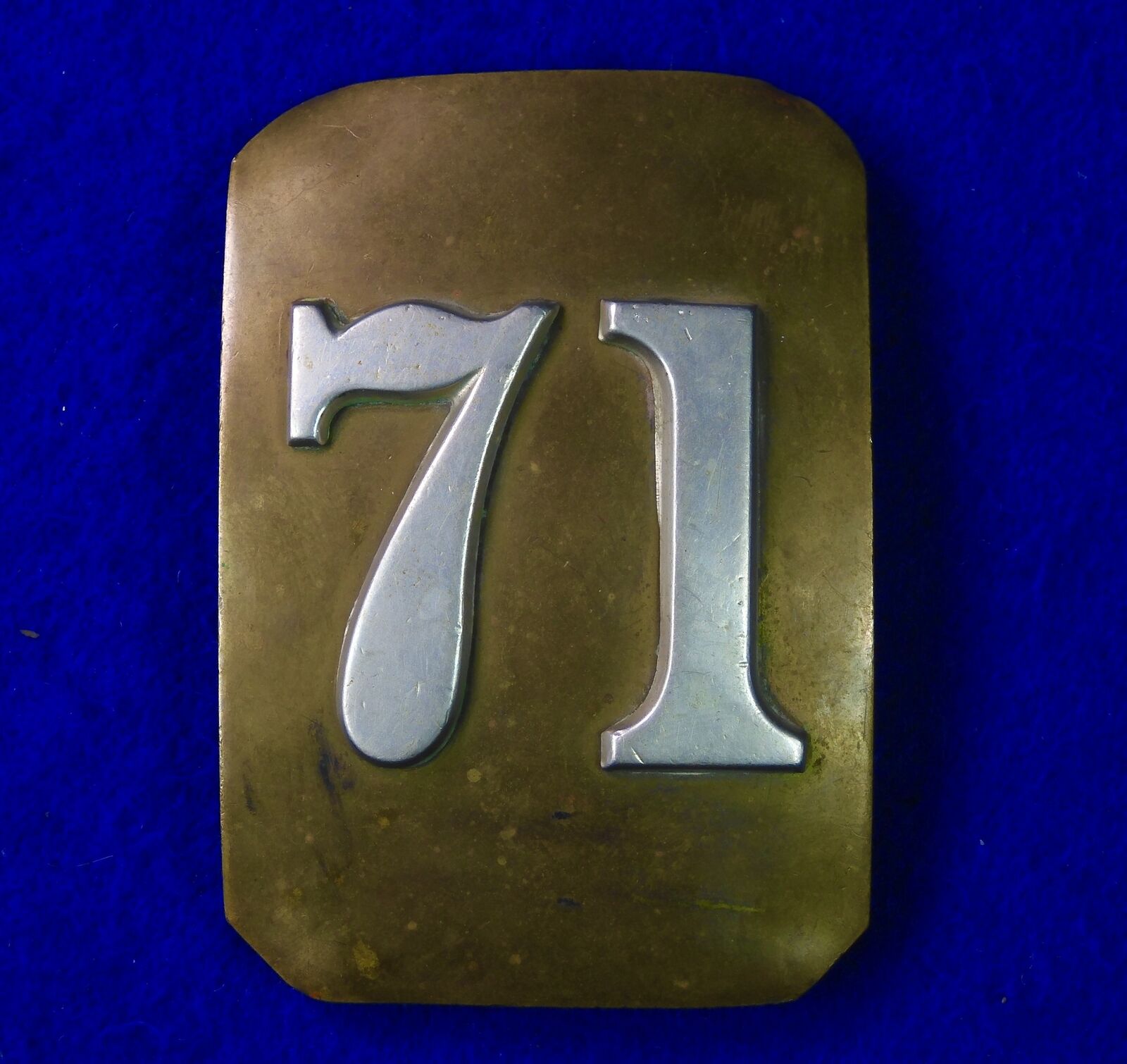 US Civil War Antique 19 Century Militia Regiment Regimental Buckle Badge