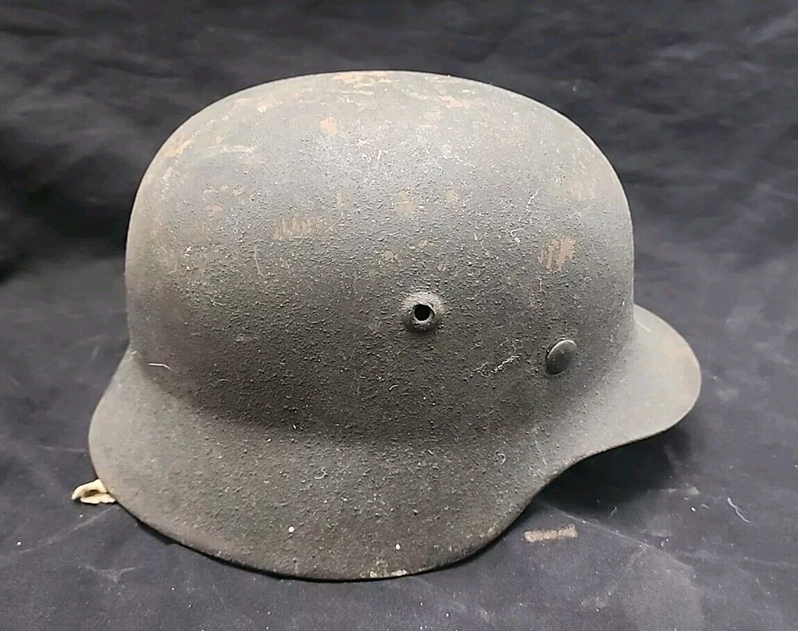 WWII German Luftwaffe Helmet M35 Stahlhelm No Liner OR Chinstrap SE64