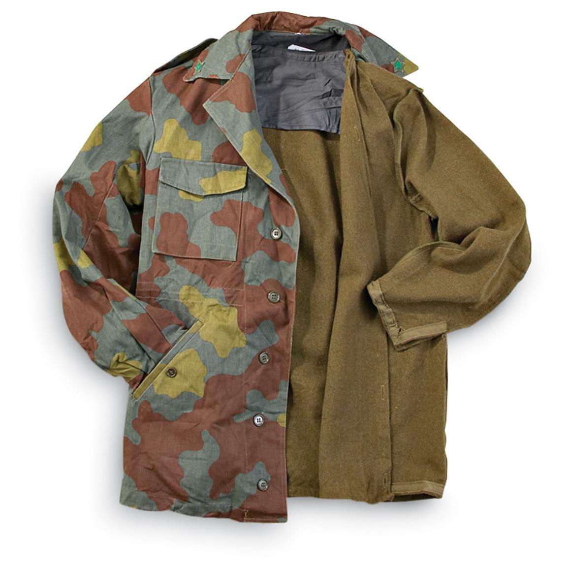 Italian San Marco Camo field jacket w/wool liner, Size L/XL, NOS cd., 