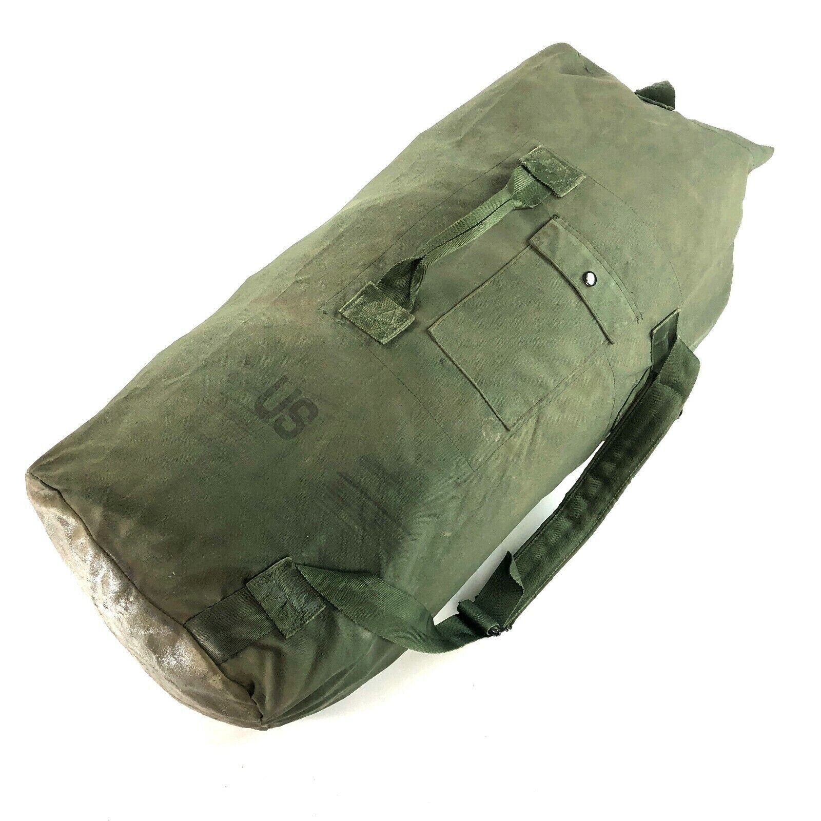 US GI Military Army Duffel / Duffle Sea Bag Luggage Top Load 2 Strap OD Nylon PB