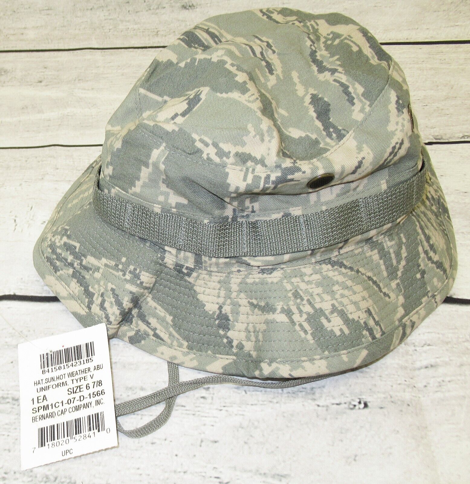 US Military Air Force ABU Camo Boonie Hat 6 7/8 NWT - Made in USA