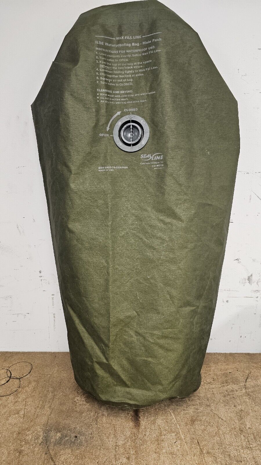 Seal Line Large 65L Waterproof Dry Bag, ILBE Main Pack Design