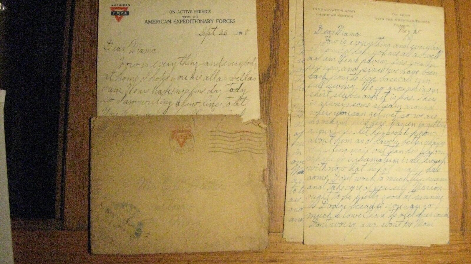 4 WW1 LETTERS AEF SOLDIER IN 101ST INFANTRY 26TH DIVISION DSC
