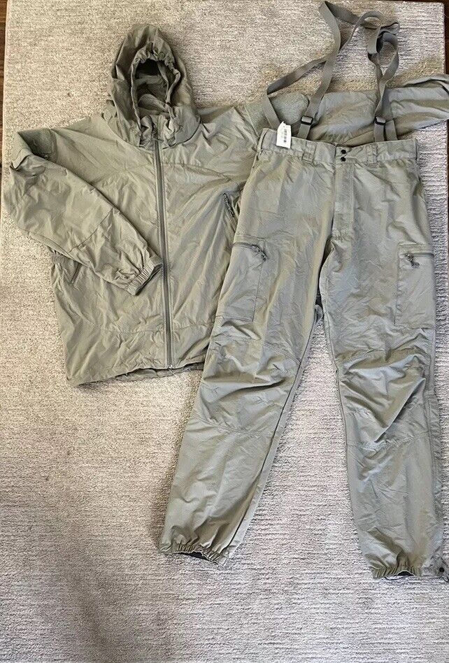 NEW/EUC Patagonia Alpha Grey Level 5 Combat Pants and Jacket  L5 PCU Large READ