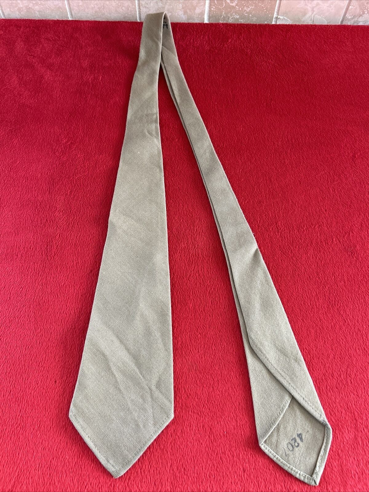 Original WW2 U.S. Army Enlisted Soldiers Khaki Uniform Neck Tie