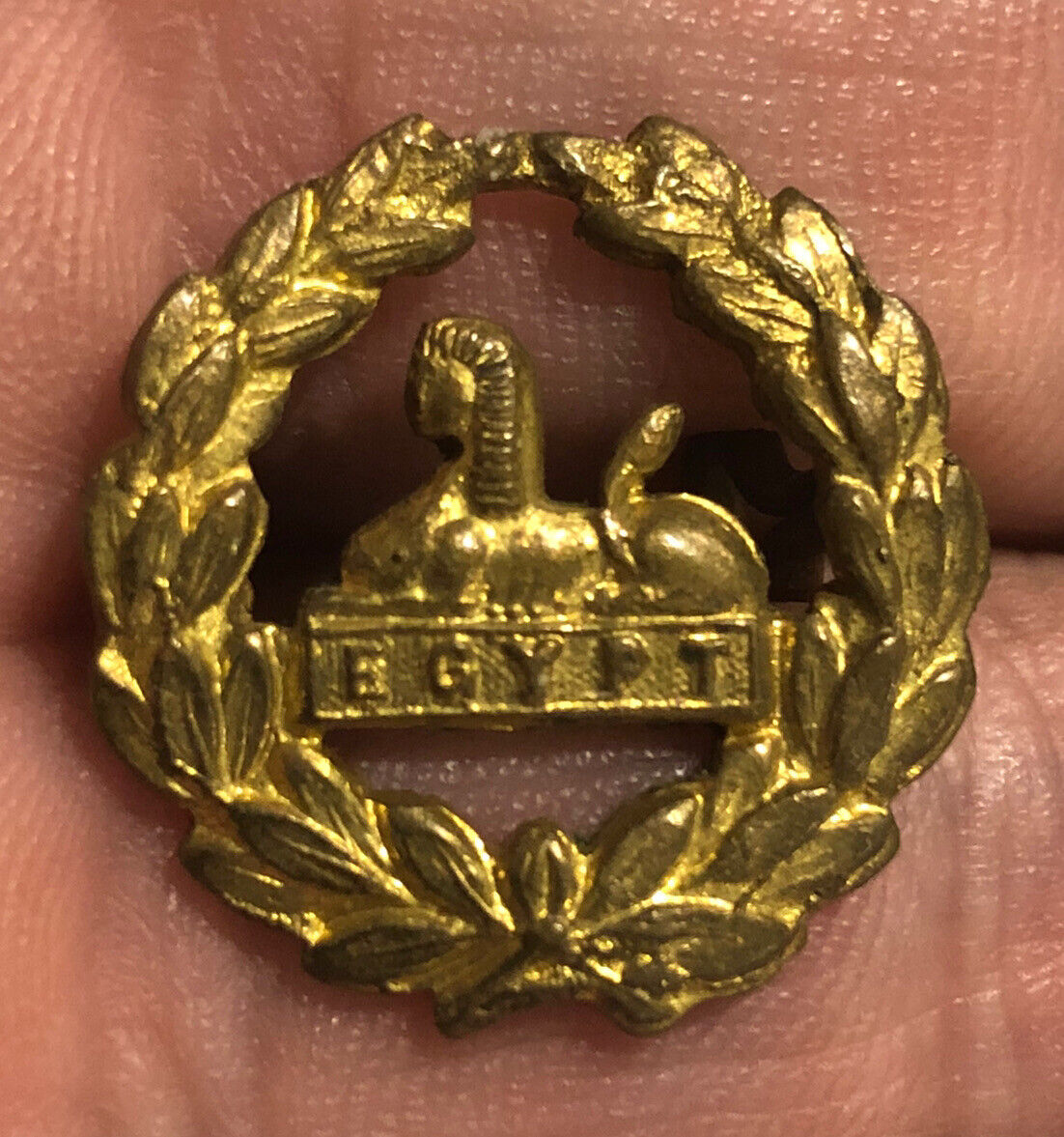 WWI WW1 Era City of Bristol Rifles British Army Egypt Badge Pin