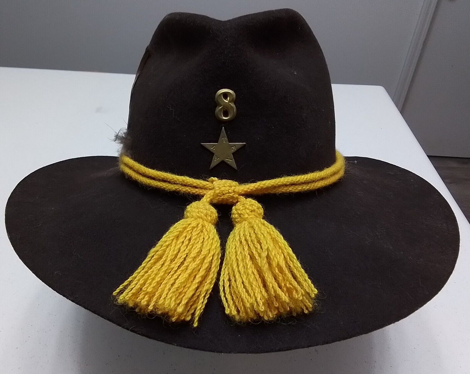 Civil War Confederate Cavalry Slouch Hat - 8th Texas Volunteer Cavalry