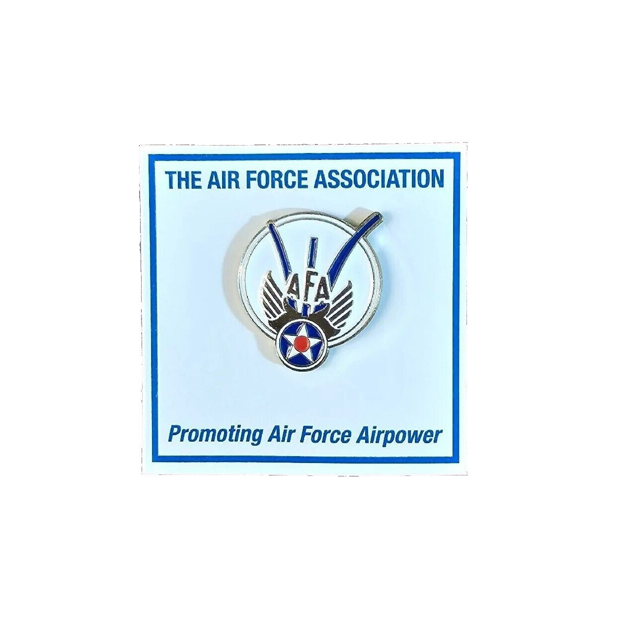 Air Force Association AFA Enamel Lapel Tack Pin Promoting Airpower Carded E New
