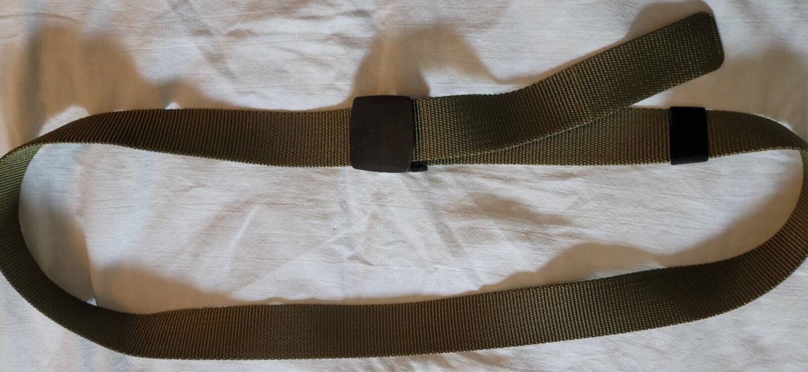 Military tactical belt with plastic buckle