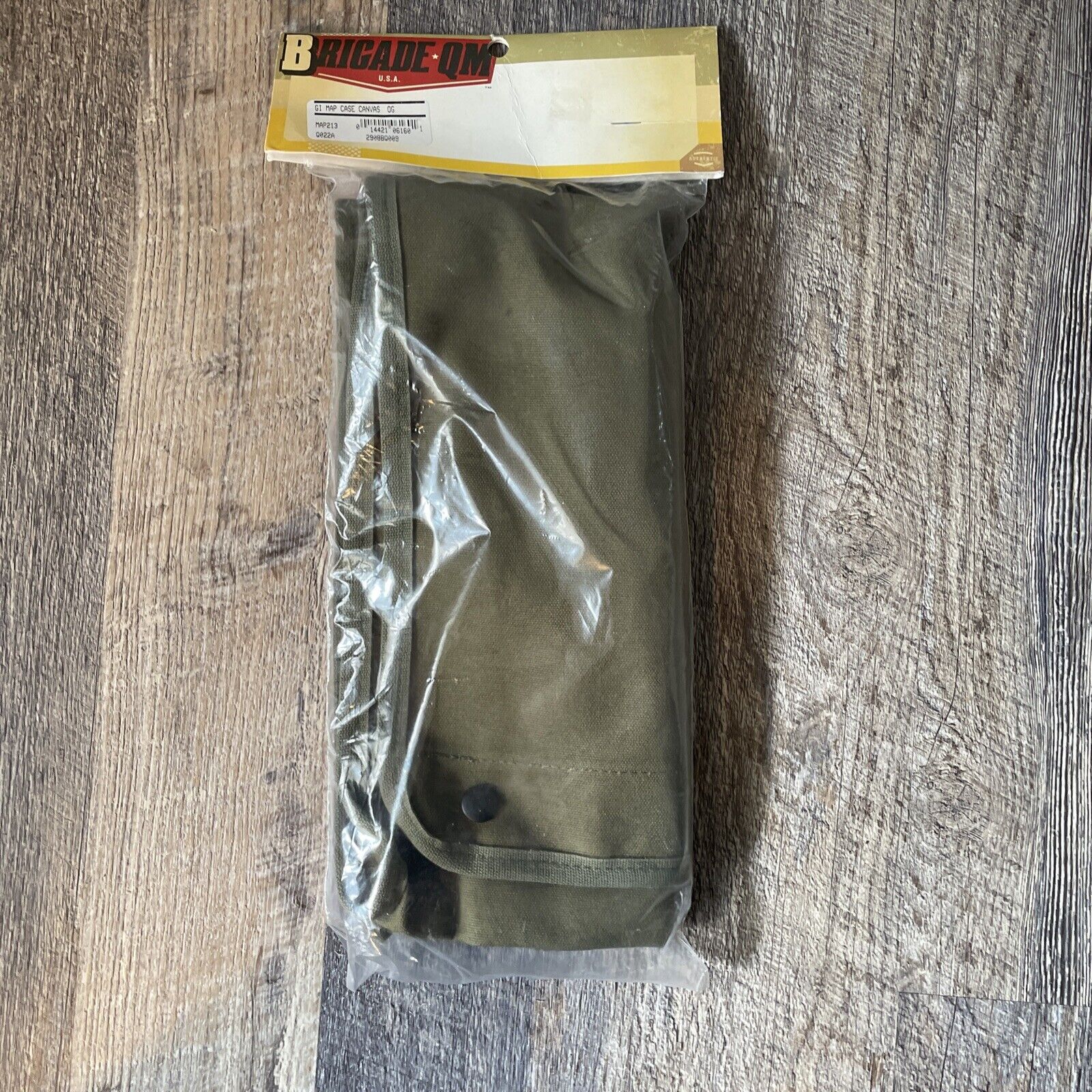 NEW SEALED US MILITARY MAP CASE CANVAS BAG WITH SHOULDER STRAP USA MADE OD GREEN