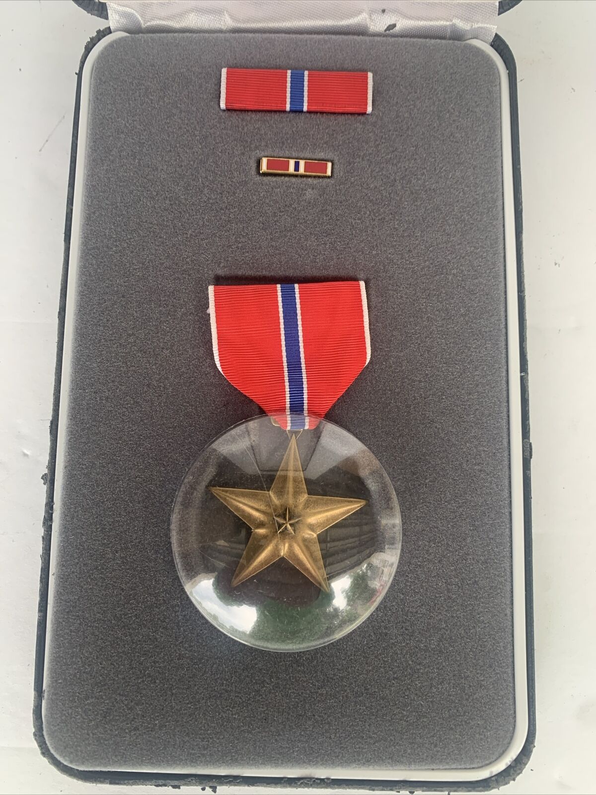 WWII US Military Issued Bronze Star Medal with Lapel & Ribbon