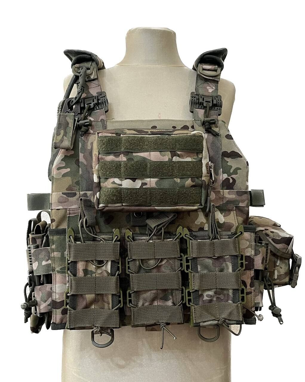 Ukrainian military body armor body kit pouches all included MULTICAM