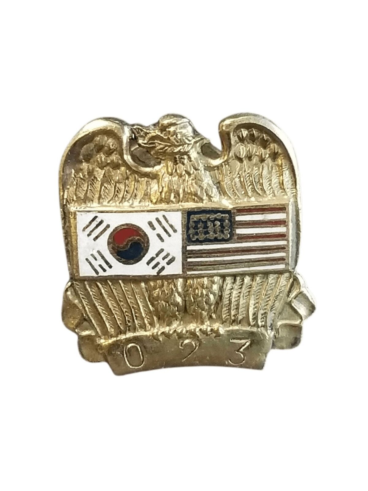 Korean war Badge 14k Gold Solid 5.6 grams