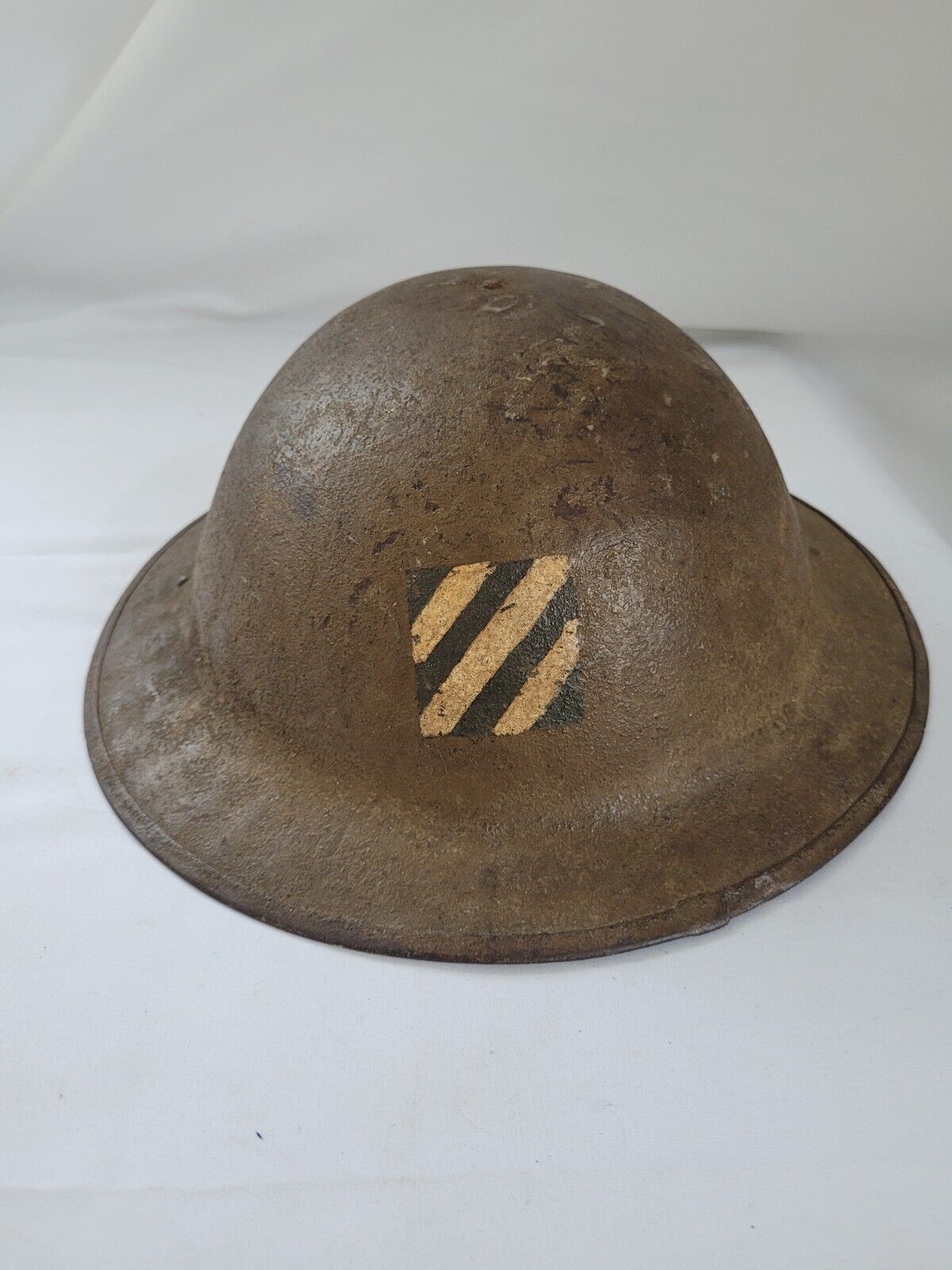 Original World War I US Army 3rd Division Doughboy Military Helmet