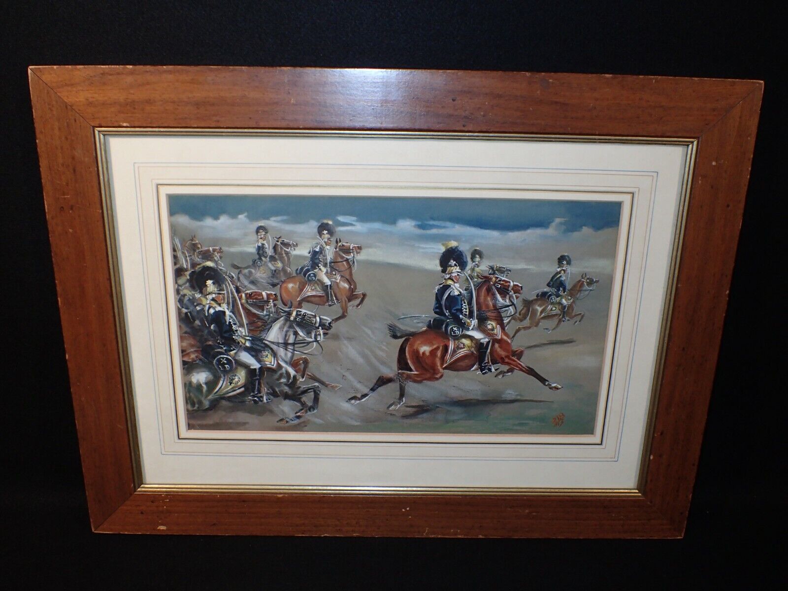 Charge of The 10th Light Dragoons 1790, Gouache - George Henry Boughton RA 1905 