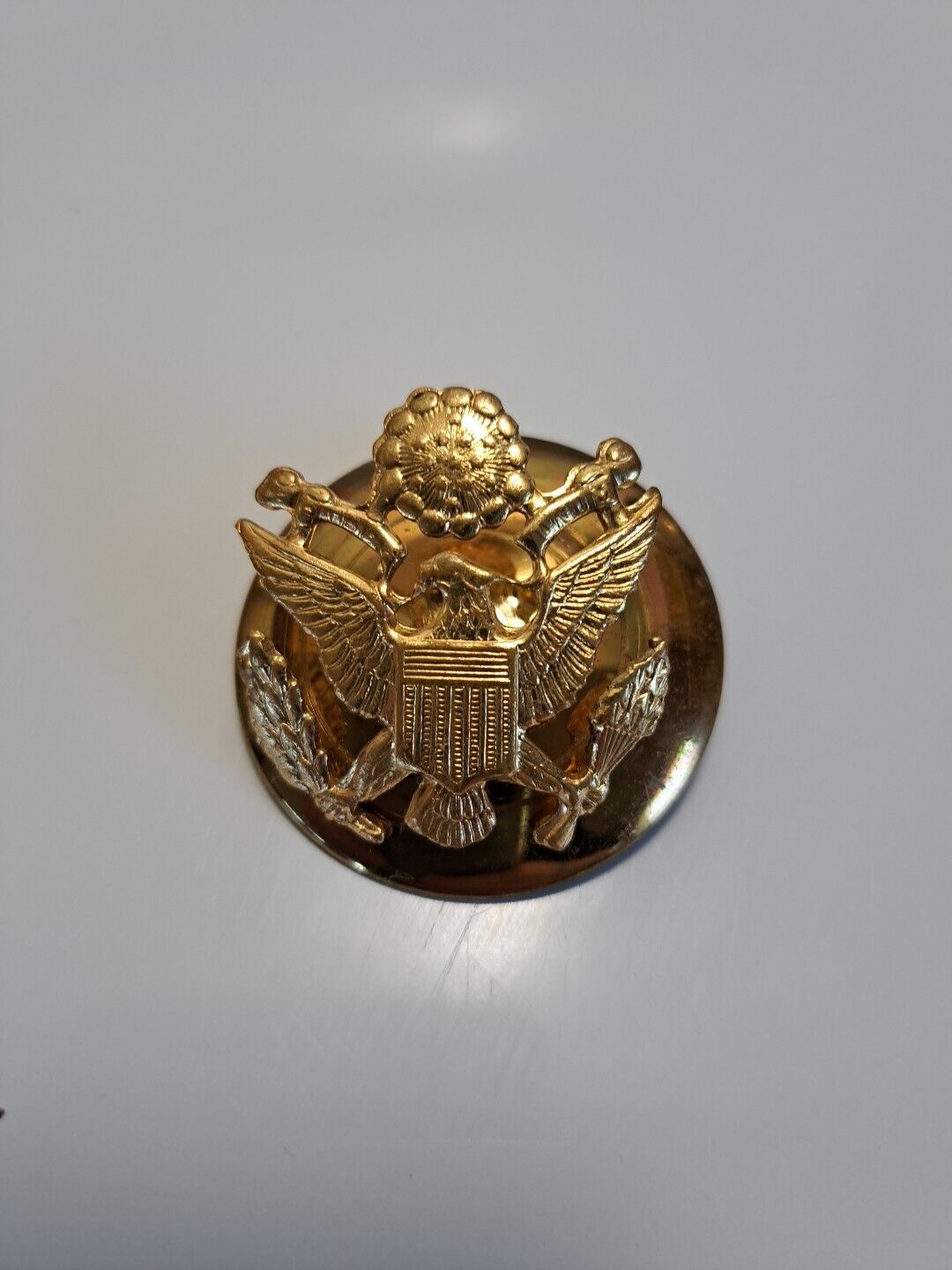 Original WW2 US Army Enlisted EM NCO Cap Badge 174