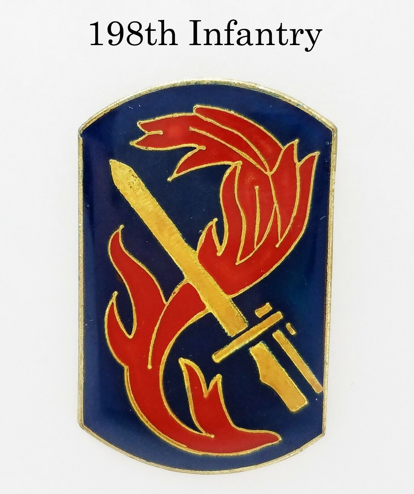 198TH INFANTRY BRIGADE Pin - Height is about 1 1/8\