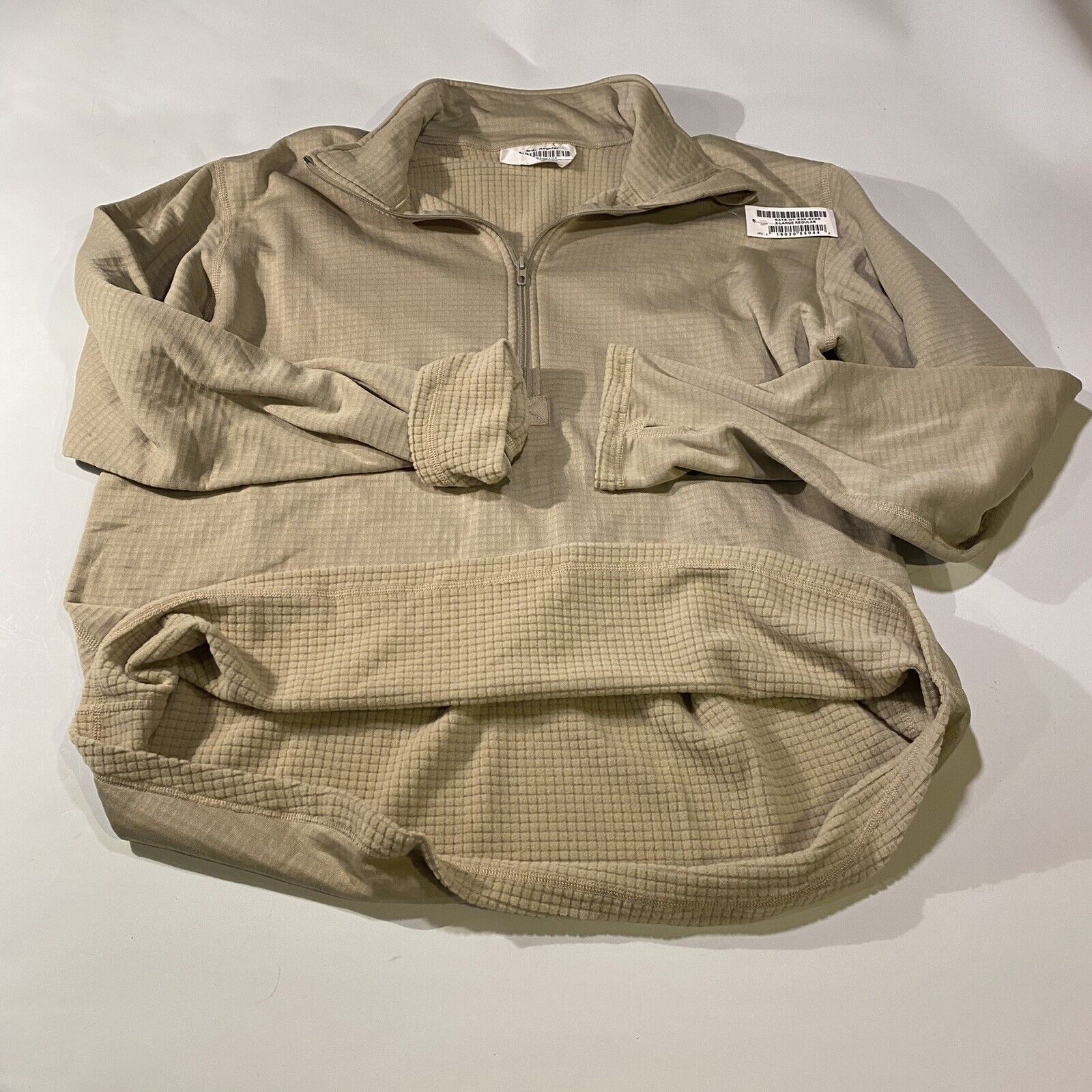 US Army ECWCS GEN 3 Cold Weather Mid Weight Waffle Shirt Desert Sand Size X-LRG