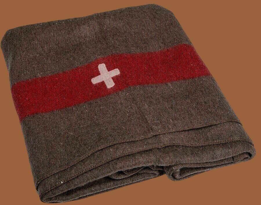 SWISS MILITARY STYLE ARMY WOOL BLANKET CAMPING SURVIVAL 60X84 HEAVY 4+ LBS NEW