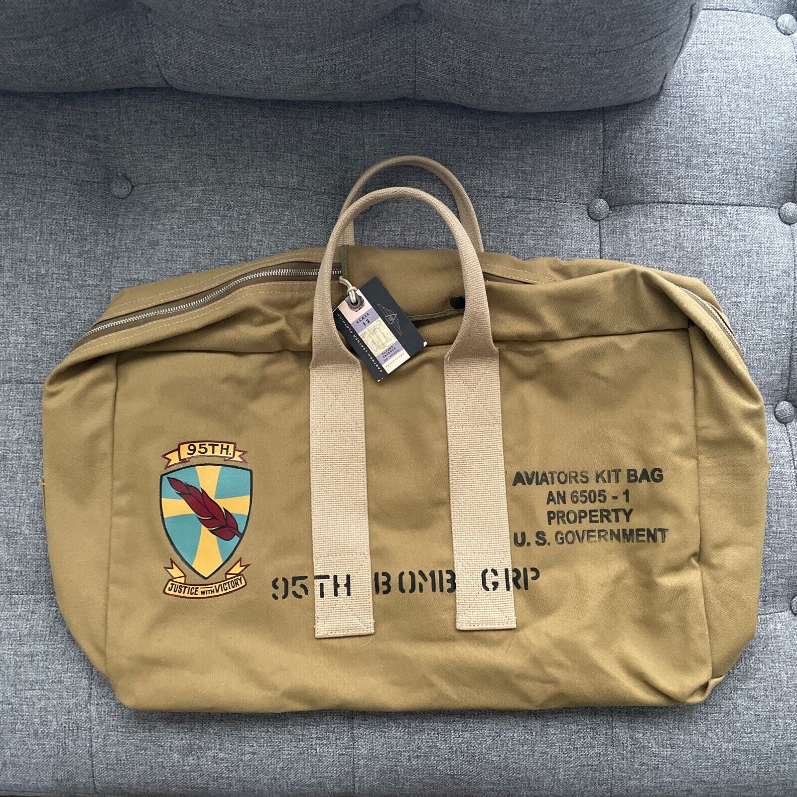 Eastman leather company aviators kit bag 95Th Bomb Group ￼new $339