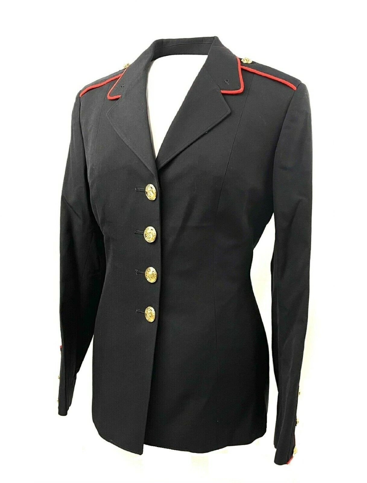 NOS OLD STYLE WOMEN'S 8R USMC US MILITARY DRESS BLUE TUNIC UNIFORM COAT JACKET