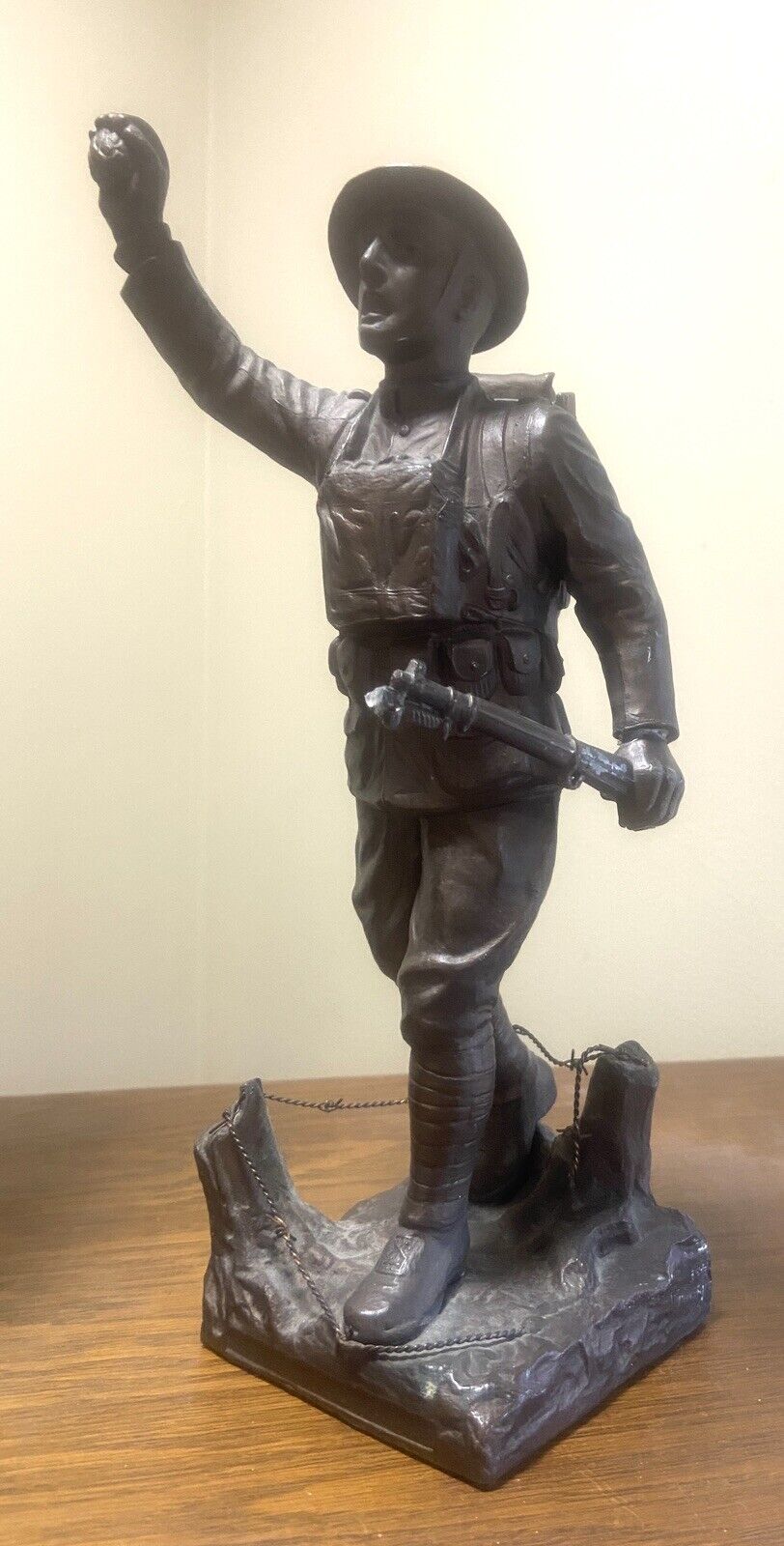 WWI Spirit of the American Doughboy E.M. VIQUESNEY Sculpture 1921-1925
