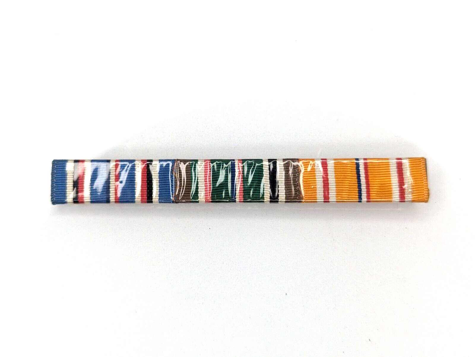 WWII Wide Navy Marine Corps Half Inch Ribbon Bar European Pacific Campaigns