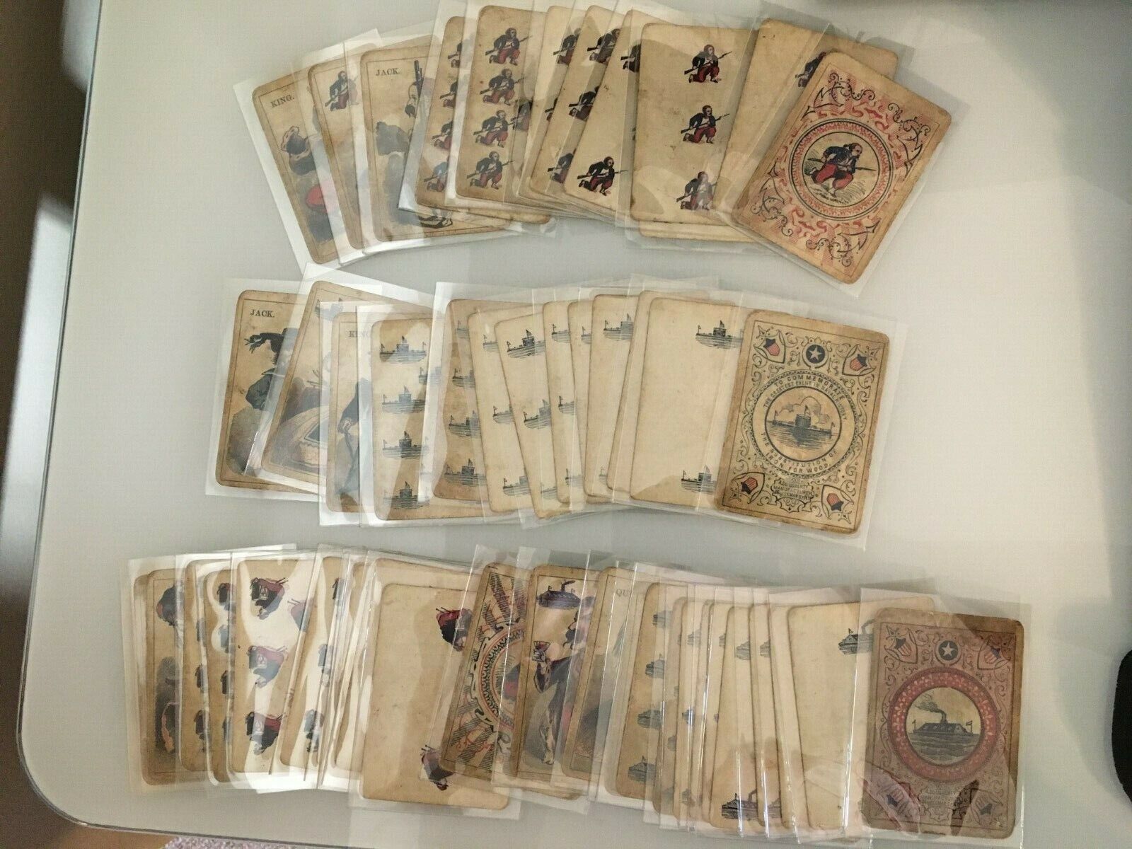 Army and Navy Civil War Playing Cards Monitor and Merrimac Dougherty Hoch. W11