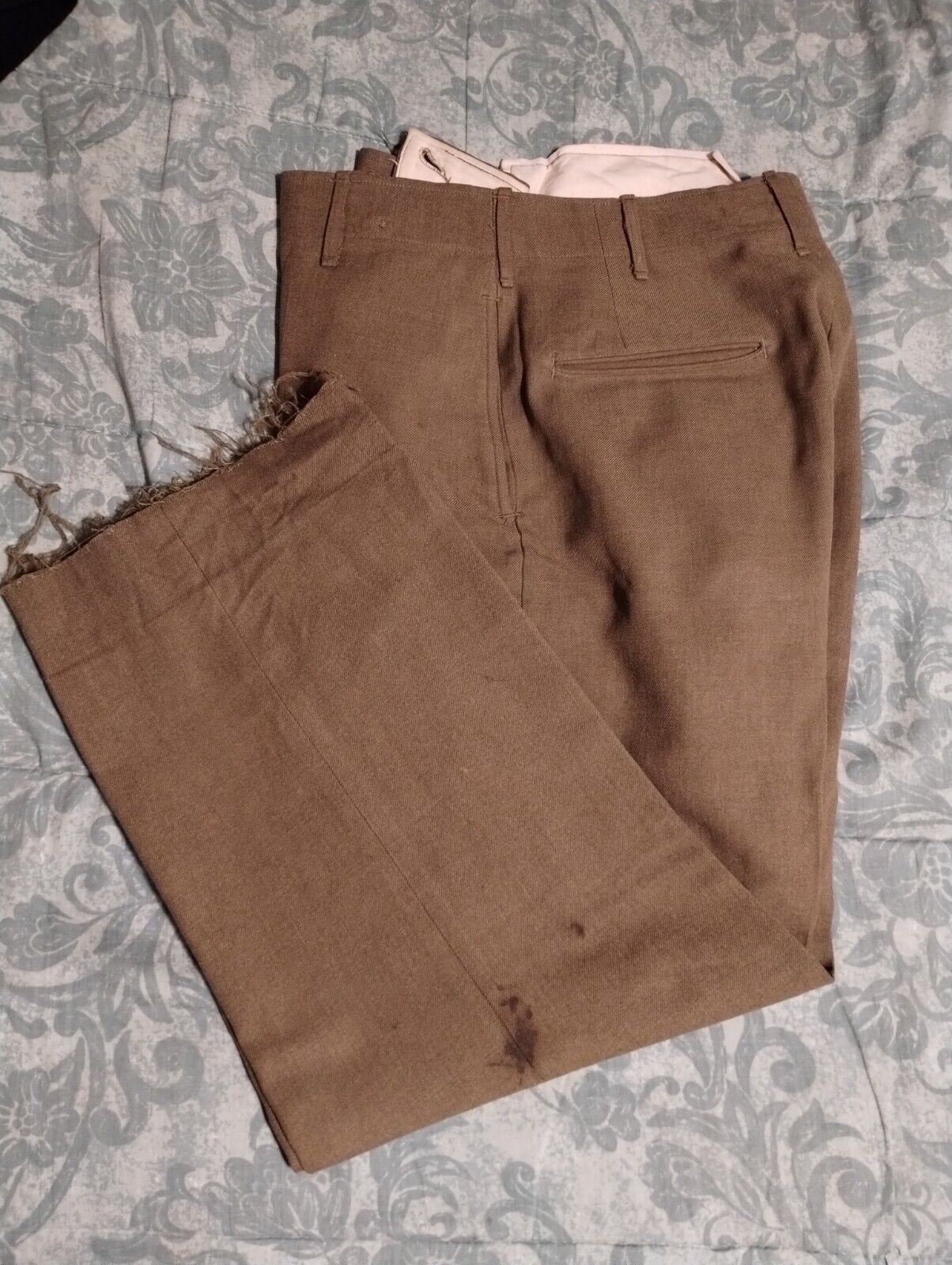 WW2 Vintage US Army Wool Uniform Trousers Pants, Approximately 29 X 24.5