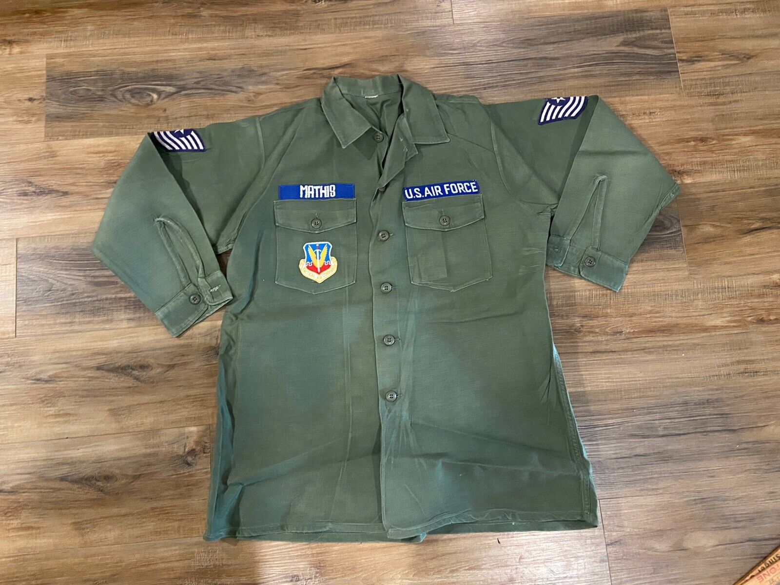 VTG Air Force Vietnam Era Utility Shirt 17 x 32 Issued Fatigue 8405-782-3016