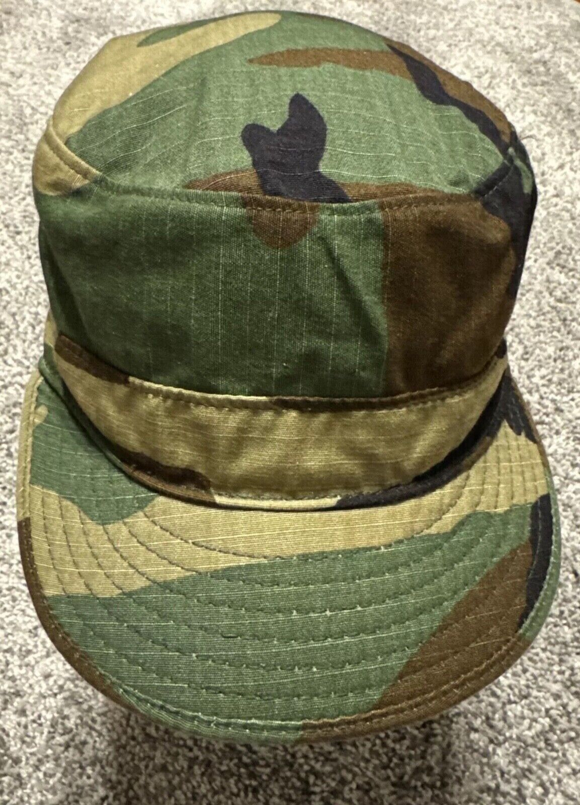 Army Issued Military Uniform Hat Cap Camouflage Combat Woodland Pattern Fitted
