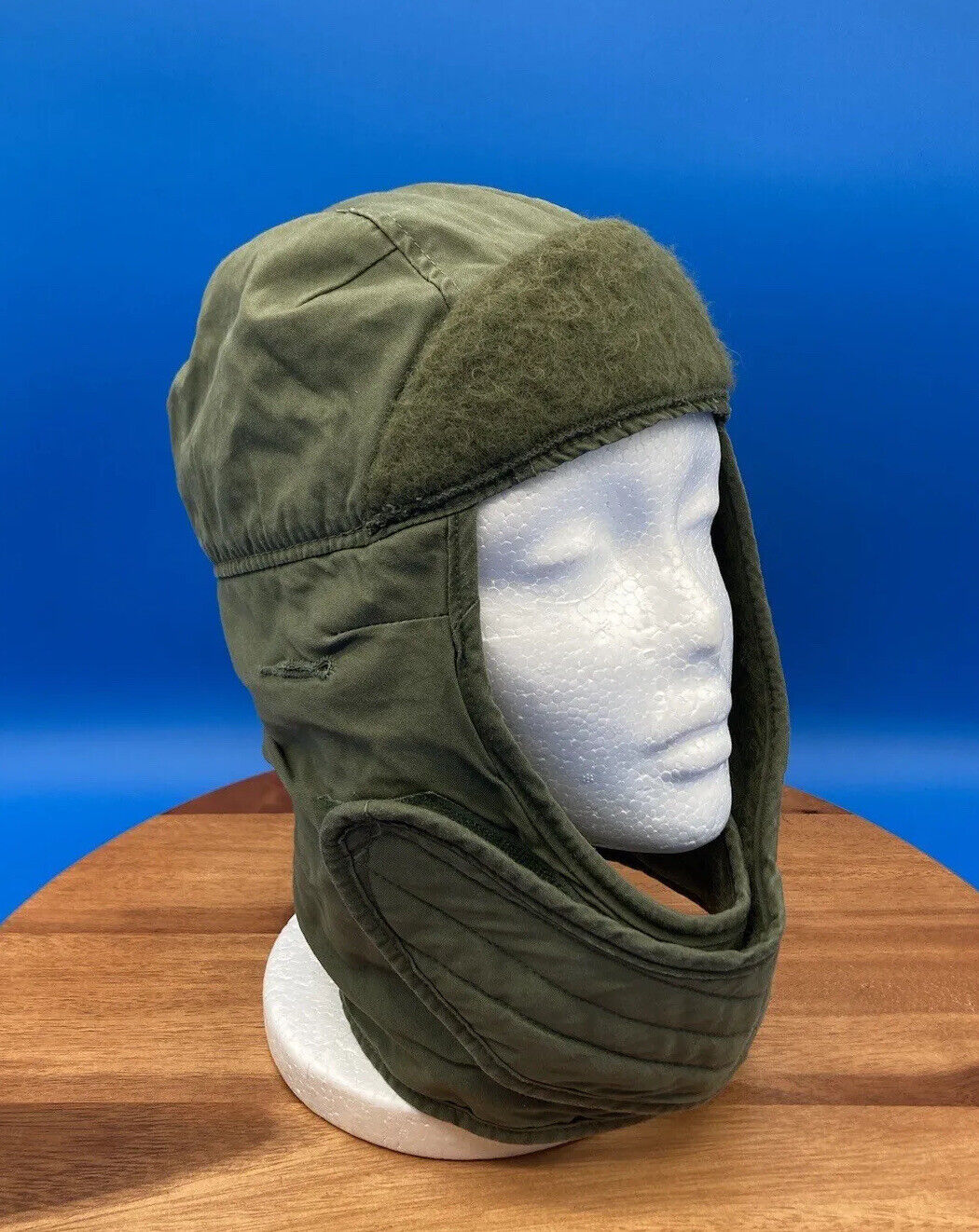 US Military Cold Weather Insulating Liner Cap Hat Green Size 7 1/4