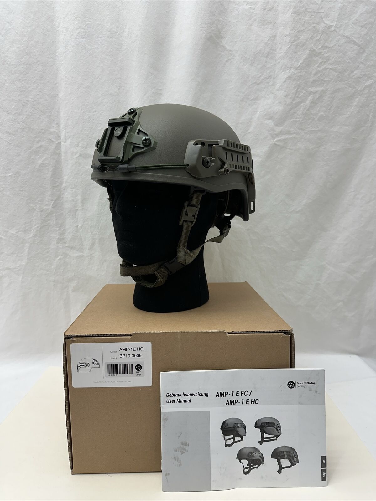 Busch Protective AMP-1E High Cut IIIA Helmet Ranger Green  Wilcox One Size