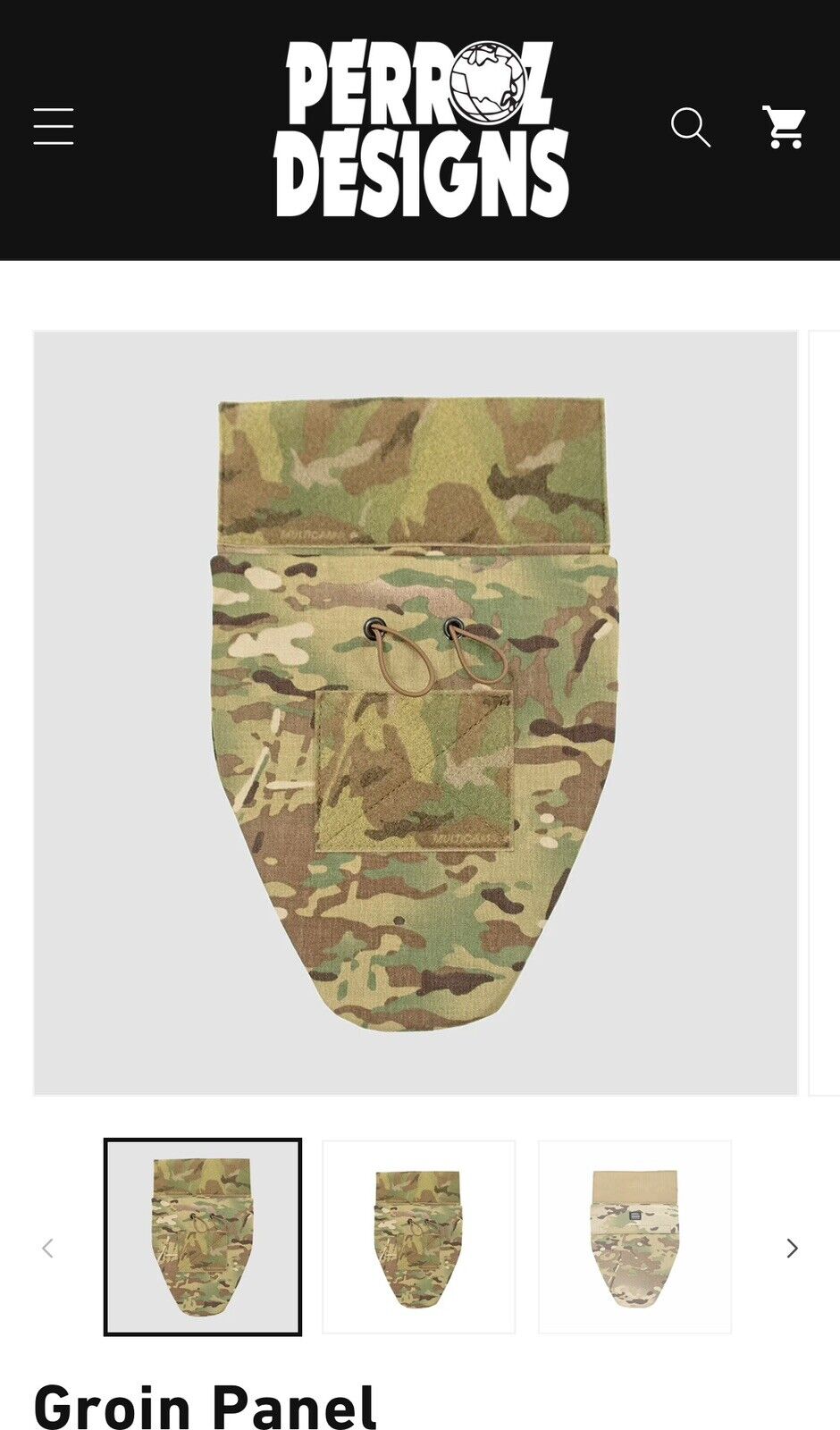 Perroz Designs Groin Panel 10”by 11.5” LEVEL IIIa SOFT ARMOR