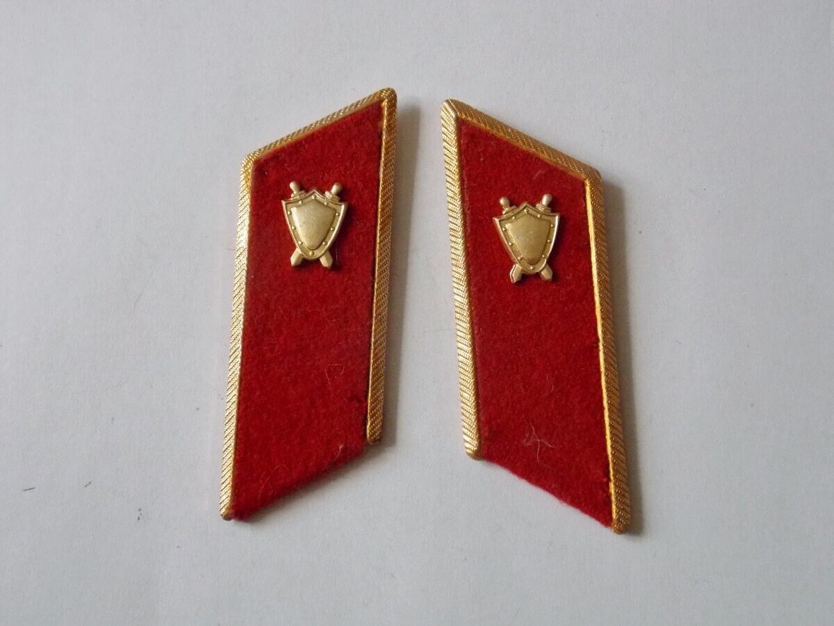 Soviet military Red Collar Tabs for Justice service Officer. New. Original