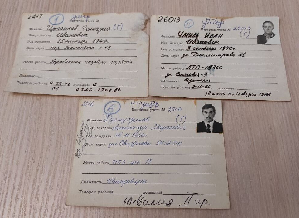 Rare documents Workers  Chernobyl zone Soviet Union USSR
