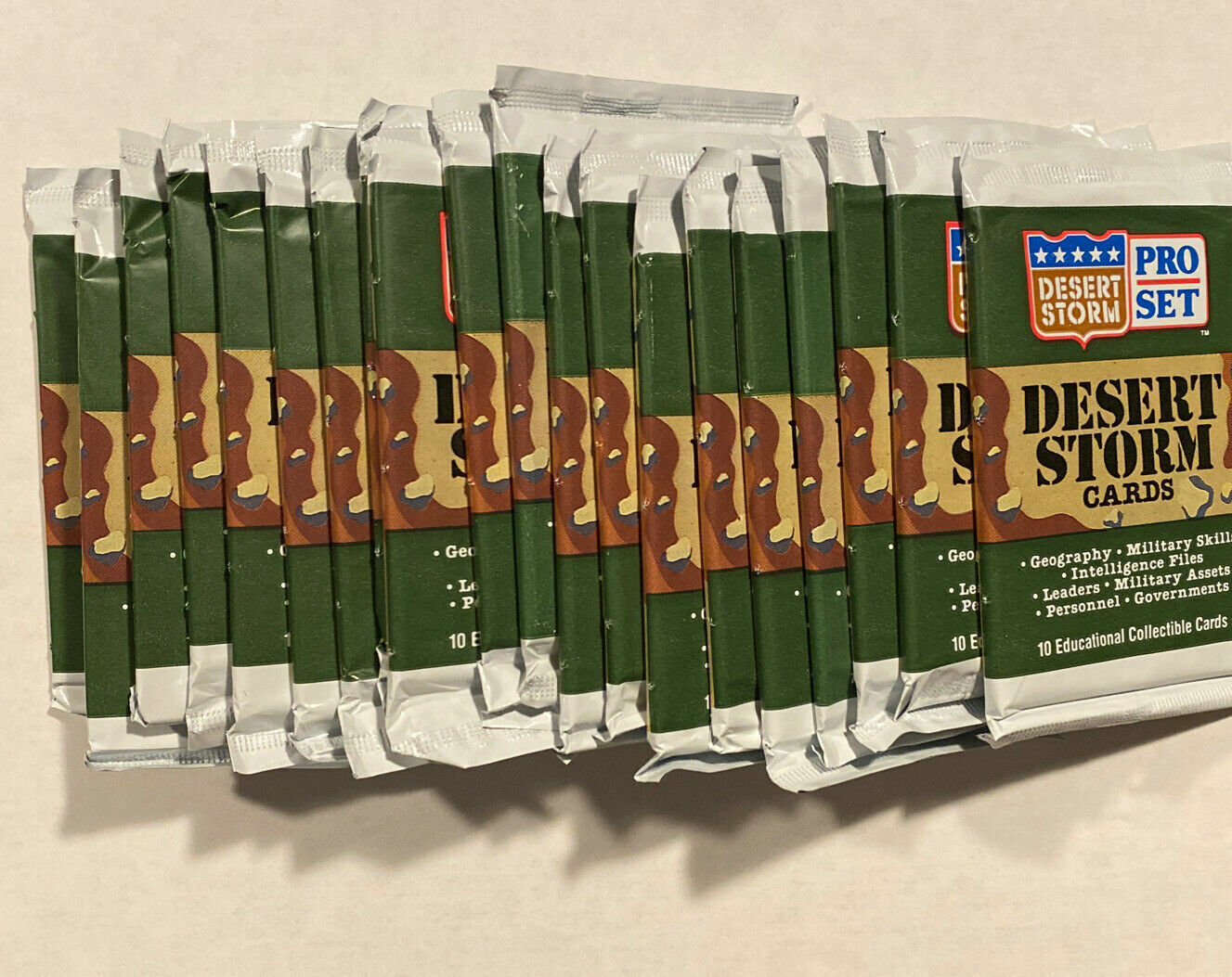 10 - Sealed Packs of 1991 DESERT STORM PRO SET TRADING CARDS LOOK  FOR SADDAM